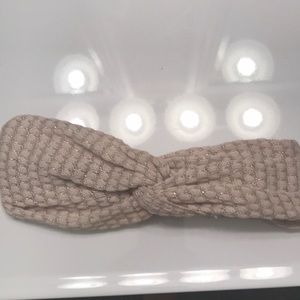 Tan and silver fashion headband